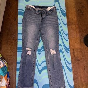 Forever 21 Folded Waist Jeans